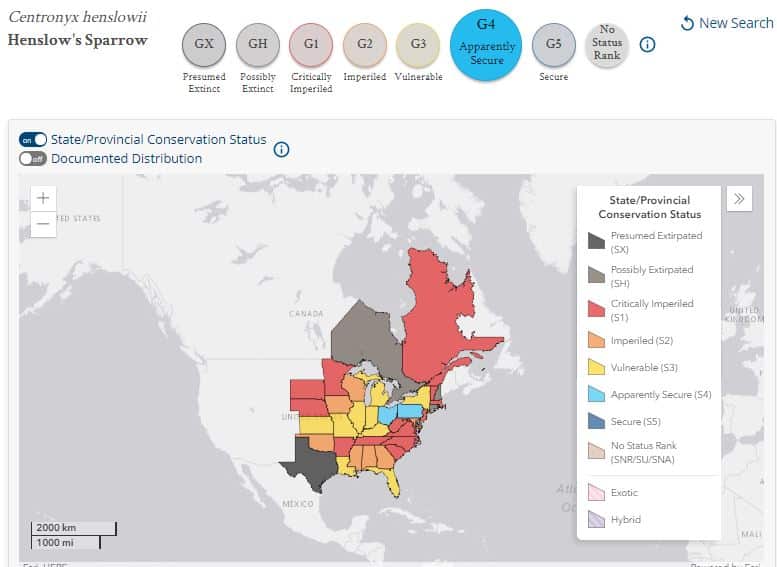 State Level Conservation Status - NatureServe