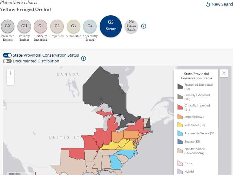 State Level Conservation Status - NatureServe
