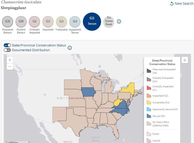 State Level Conservation Status- Nature Serve