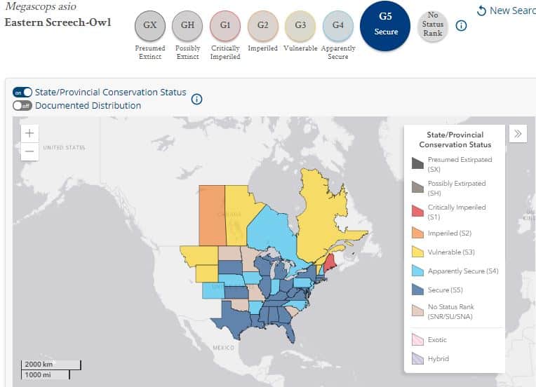 State Level Conservation Status - NatureServe