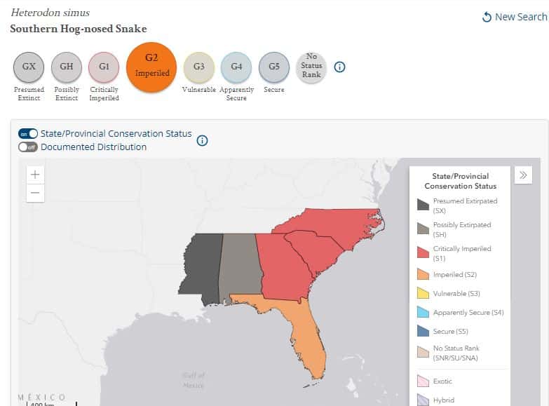 State Level Conservation Status - NatureServe