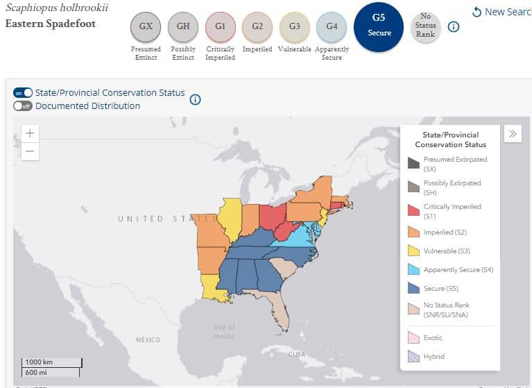 State Level Conservation Status - NatureServe