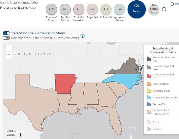 Conservation status at the state level. NatureServe Explorer