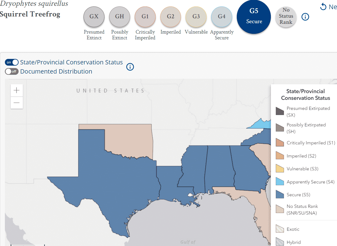 State Level Conservation Status - NatureServe